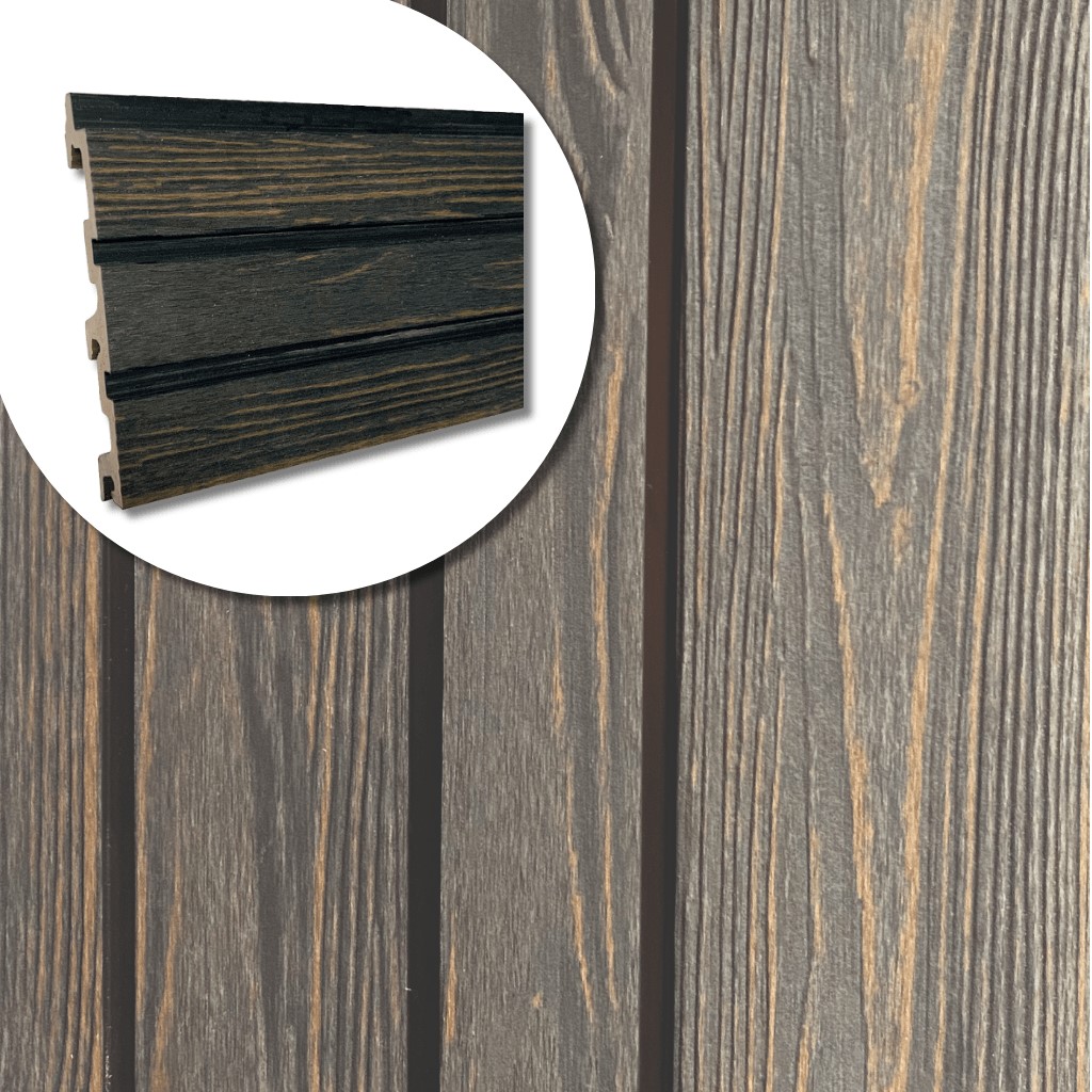 Eva-Last Composiet Gevelbekleding Darkwood Black Stripes S